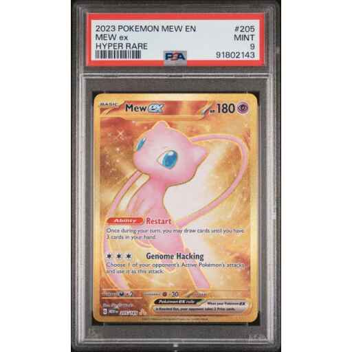 PSA 9 Mint - 2023 Pokemon 151 EN Mew ex #205