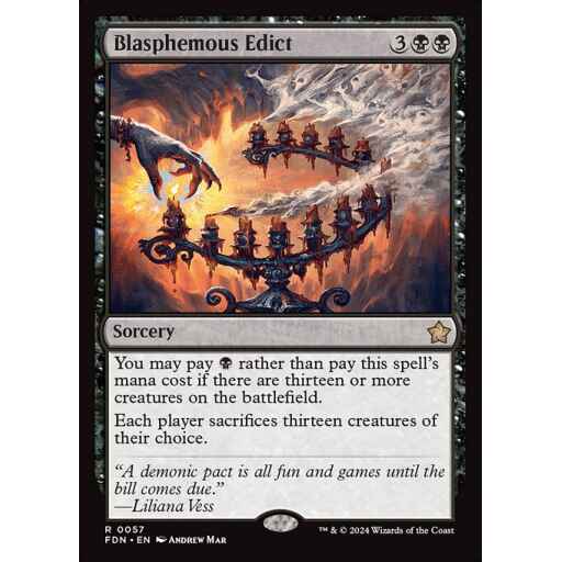 Foundations - 57 - Blasphemous Edict - Rare - B - Non-foil