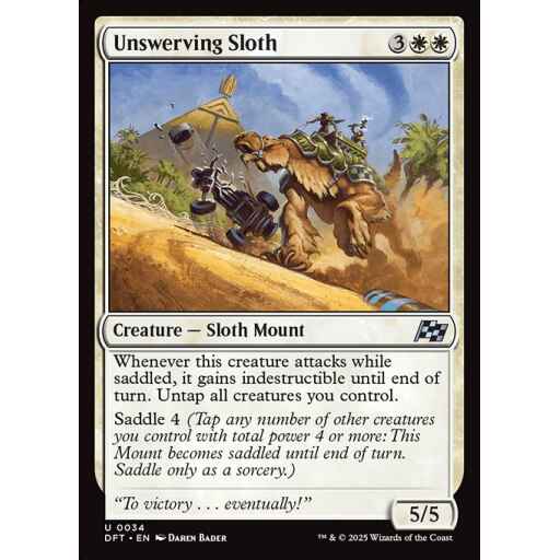 Aetherdrift - 34 - Unswerving Sloth - Uncommon - W - Non-foil