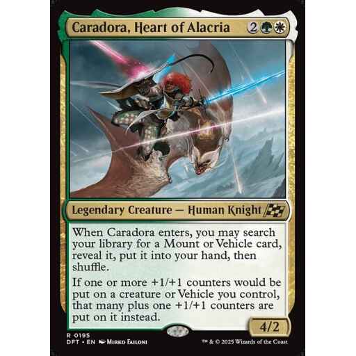 Aetherdrift - 195 - Caradora, Heart of Alacria - Rare - WG - Non-foil