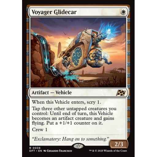 Aetherdrift - 36 - Voyager Glidecar - Rare - W - Non-foil