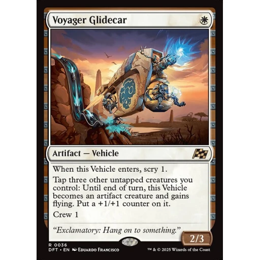 Aetherdrift - 36 - Voyager Glidecar - Rare - W - Non-foil