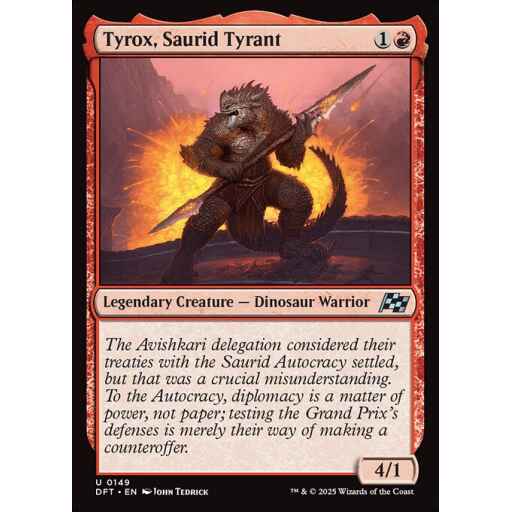 Aetherdrift - 149 - Tyrox, Saurid Tyrant - Uncommon - R - Foil