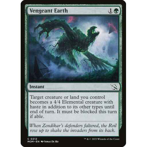 March of the Machine - 212 - Vengeant Earth - Common - G - Foil