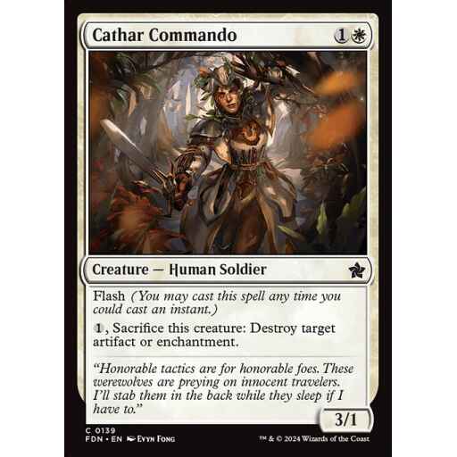Foundations - 139 - Cathar Commando - Common - W - Foil