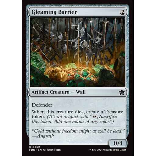 Foundations - 252 - Gleaming Barrier - Common - C - Foil