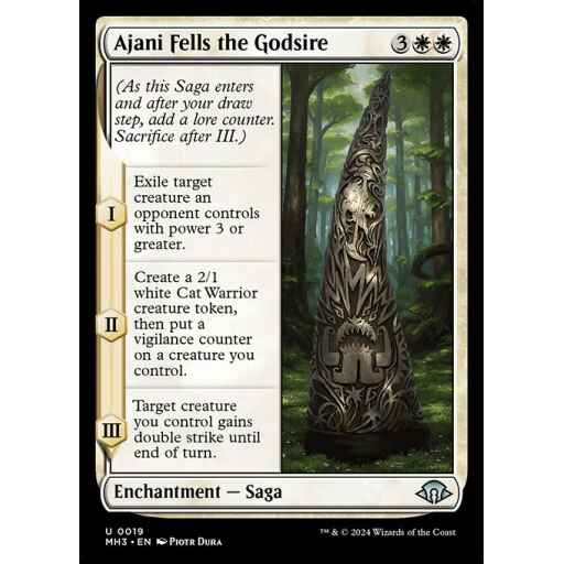 Modern Horizons 3 - 19 - Ajani Fells the Godsire - Uncommon - W - Non-foil