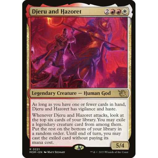 March of the Machine - 221 - Djeru and Hazoret - Rare - WR - Foil