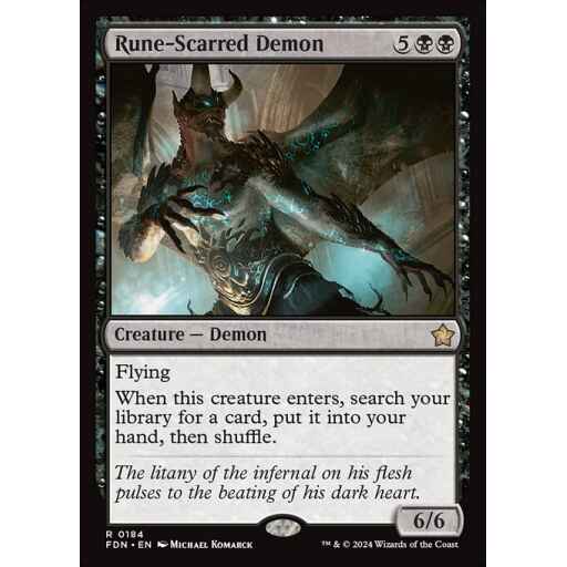 Foundations - 184 - Rune-Scarred Demon - Rare - B - Foil