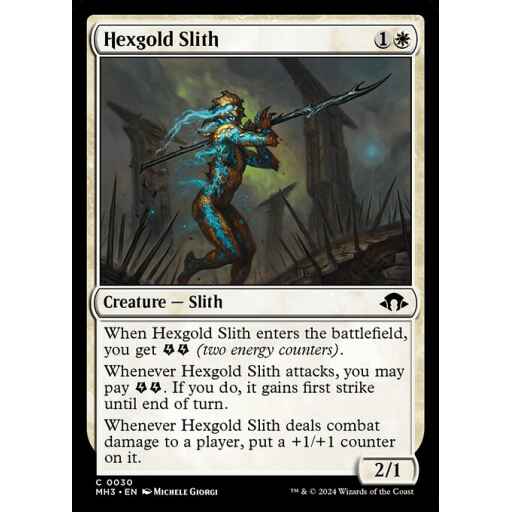 Modern Horizons 3 - 30 - Hexgold Slith - Common - W - Foil