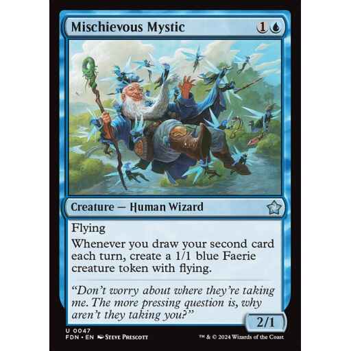 Foundations - 47 - Mischievous Mystic - Uncommon - U - Foil