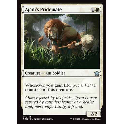 Foundations - 135 - Ajani's Pridemate - Uncommon - W - Non-foil