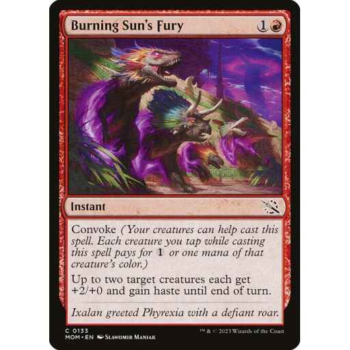 March of the Machine - 133 - Burning Sun's Fury - Common - R - Non-foil