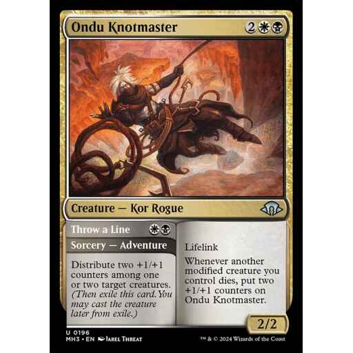 Modern Horizons 3 - 196 - Ondu Knotmaster // Throw a Line - Uncommon - WB - Non-foil
