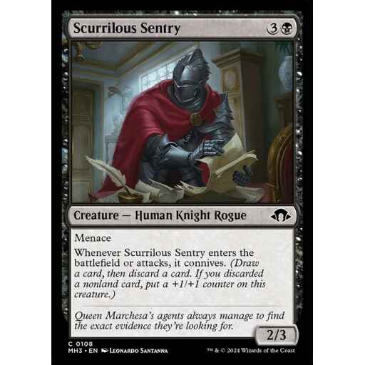 Modern Horizons 3 - 108 - Scurrilous Sentry - Common - B - Foil