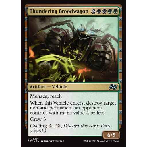 Aetherdrift - 225 - Thundering Broodwagon - Uncommon - BG - Non-foil