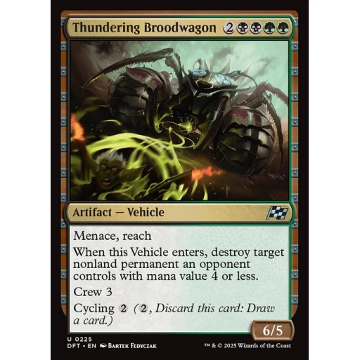 Aetherdrift - 225 - Thundering Broodwagon - Uncommon - BG - Non-foil