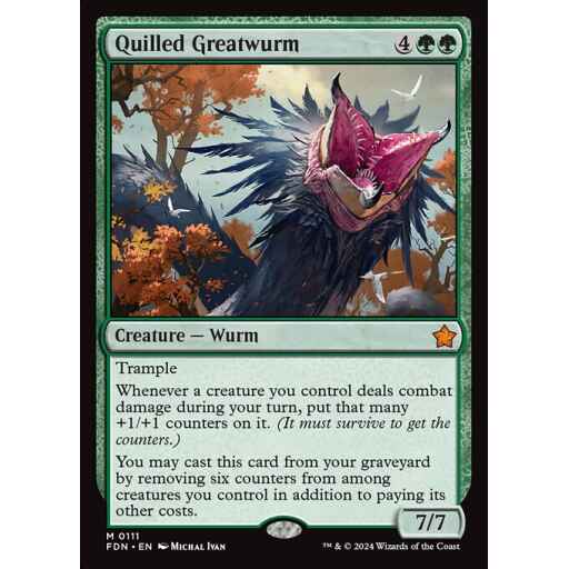 Foundations - 111 - Quilled Greatwurm - Mythic - G - Non-foil