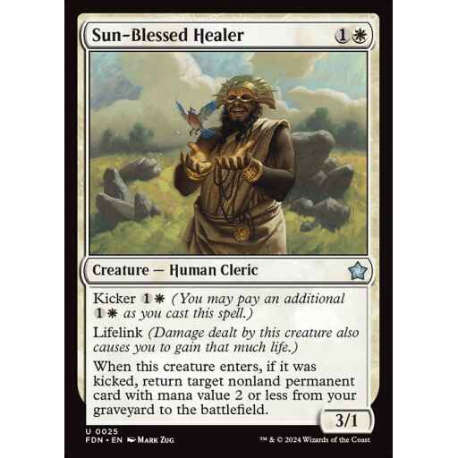 Foundations - 25 - Sun-Blessed Healer - Uncommon - W - Non-foil