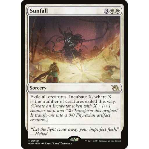 March of the Machine - 40 - Sunfall - Rare - W - Non-foil