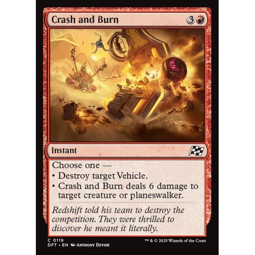 Aetherdrift - 119 - Crash and Burn - Common - R - Foil