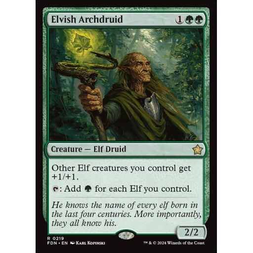 Foundations - 219 - Elvish Archdruid - Rare - G - Non-foil