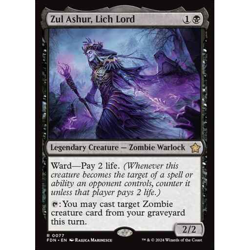 Foundations - 77 - Zul Ashur, Lich Lord - Rare - B - Non-foil