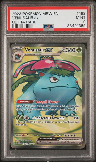 PSA 9 Mint - 2023 Pokemon 151 EN Venusaur ex #182
