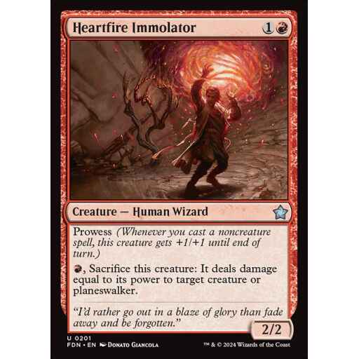 Foundations - 201 - Heartfire Immolator - Uncommon - R - Foil