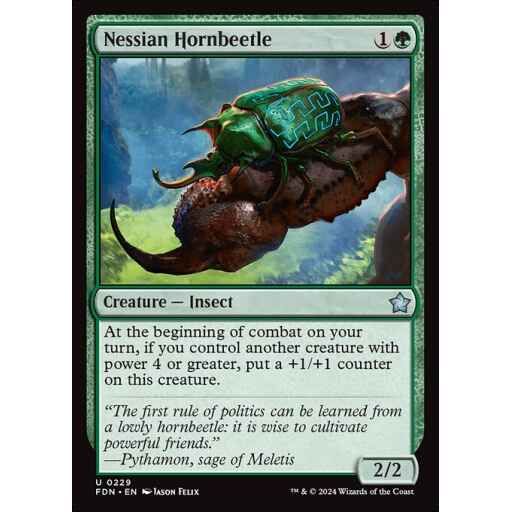 Foundations - 229 - Nessian Hornbeetle - Uncommon - G - Foil
