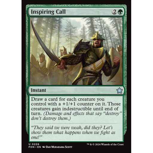 Foundations - 226 - Inspiring Call - Uncommon - G - Foil