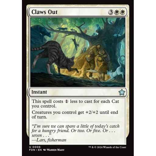 Foundations - 6 - Claws Out - Uncommon - W - Non-foil