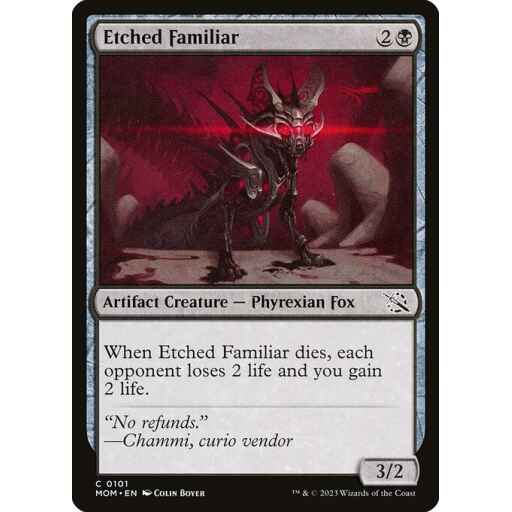 March of the Machine - 101 - Etched Familiar - Common - B - Foil