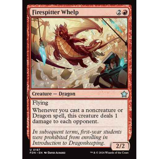 Foundations - 197 - Firespitter Whelp - Uncommon - R - Non-foil