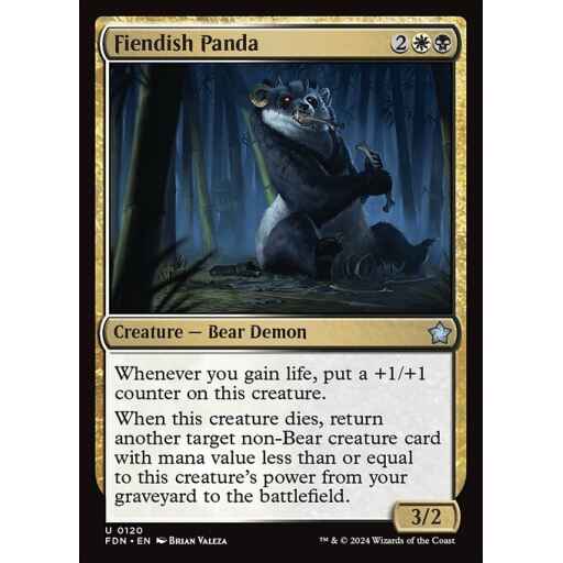 Foundations - 120 - Fiendish Panda - Uncommon - WB - Non-foil