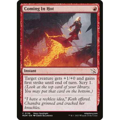 March of the Machine - 136 - Coming In Hot - Common - R - Non-foil