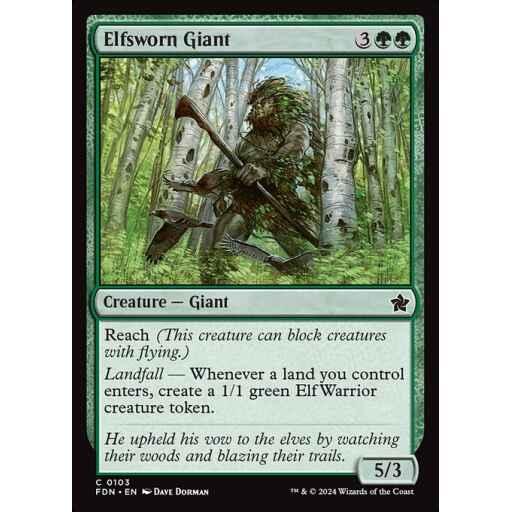 Foundations - 103 - Elfsworn Giant - Common - G - Foil