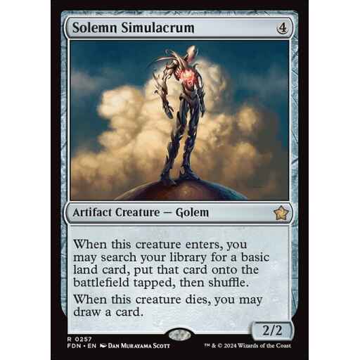 Foundations - 257 - Solemn Simulacrum - Rare - C - Non-foil