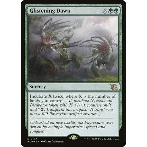 March of the Machine - 187 - Glistening Dawn - Rare - G - Non-foil