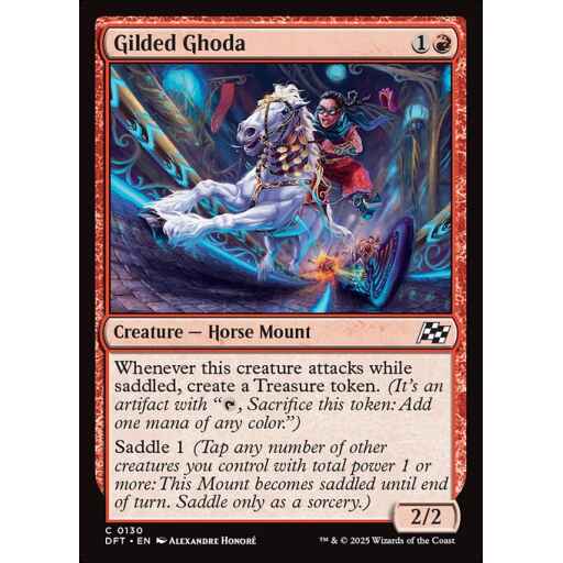 Aetherdrift - 130 - Gilded Ghoda - Common - R - Foil