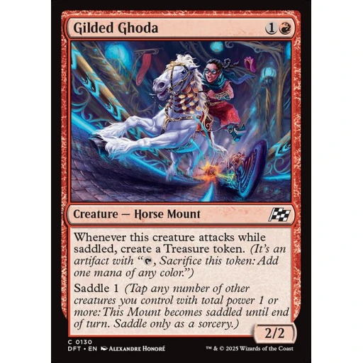 Aetherdrift - 130 - Gilded Ghoda - Common - R - Foil