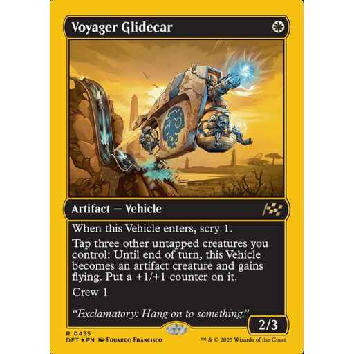 Aetherdrift - 435 - Voyager Glidecar - Rare - W - Foil