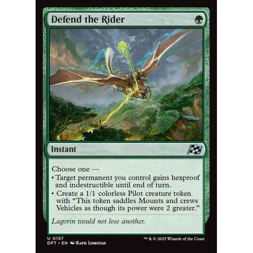 Aetherdrift - 157 - Defend the Rider - Uncommon - G - Non-foil