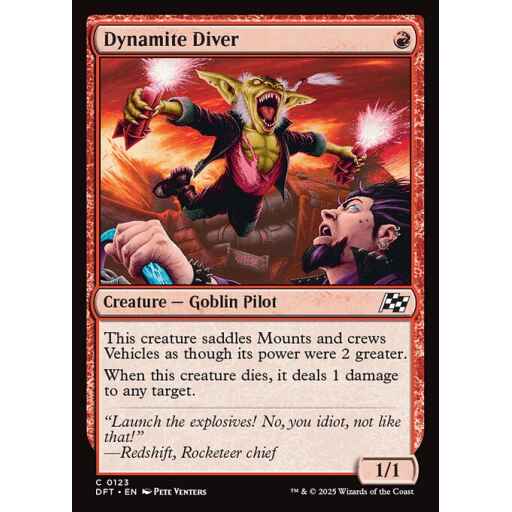 Aetherdrift - 123 - Dynamite Diver - Common - R - Foil