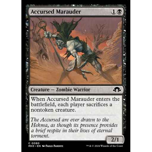 Modern Horizons 3 - 80 - Accursed Marauder - Common - B - Foil