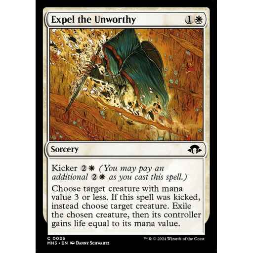 Modern Horizons 3 - 25 - Expel the Unworthy - Common - W - Foil