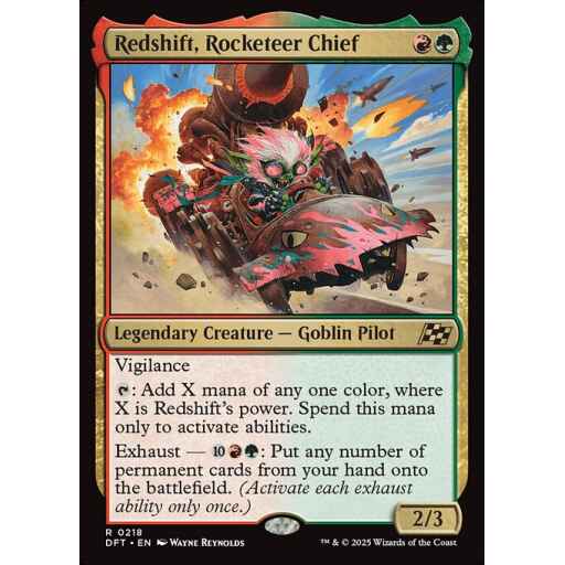 Aetherdrift - 218 - Redshift, Rocketeer Chief - Rare - RG - Non-foil