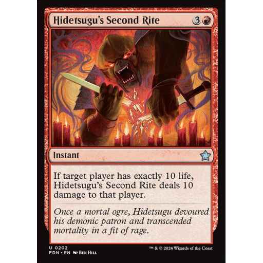 Foundations - 202 - Hidetsugu's Second Rite - Uncommon - R - Non-foil