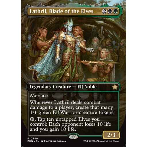 Foundations - 349 - Lathril, Blade of the Elves - Rare - BG - Non-foil
