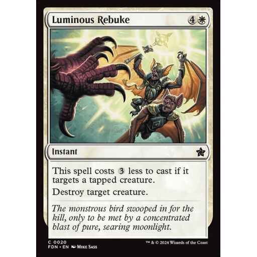 Foundations - 20 - Luminous Rebuke - Common - W - Foil